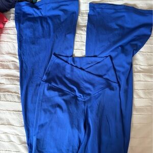 Aerie crossover Vibrant Blue flare leggings